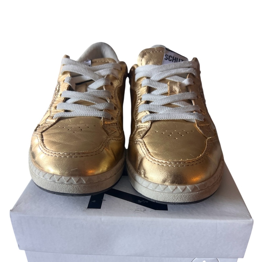 SCHUTZ Gold Sneakers